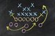 A blackboard with x's and o's depicting a football play [Image by creator yeyen from AdobeStock]
