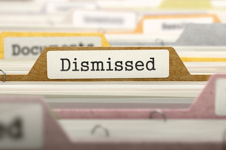 File drawer with one folder in focus, labeled "Dismissed" [Image by creator tashatuvango from AdobeStock]